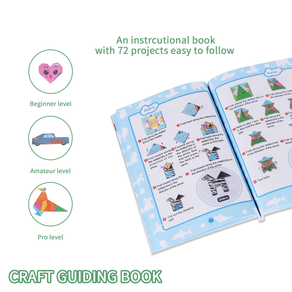  Origami Paper For Kids,-152 Sheets - 5.5x5.5 Inches- Origami  Kit with Instructional Origami Book and 72 Patterns Origami Papers : Arts,  Crafts & Sewing