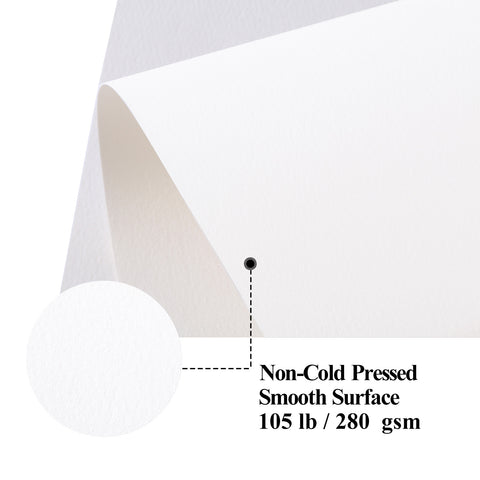 Bristol Paper 300 Gsm, 50 Sheets/ Pack, White