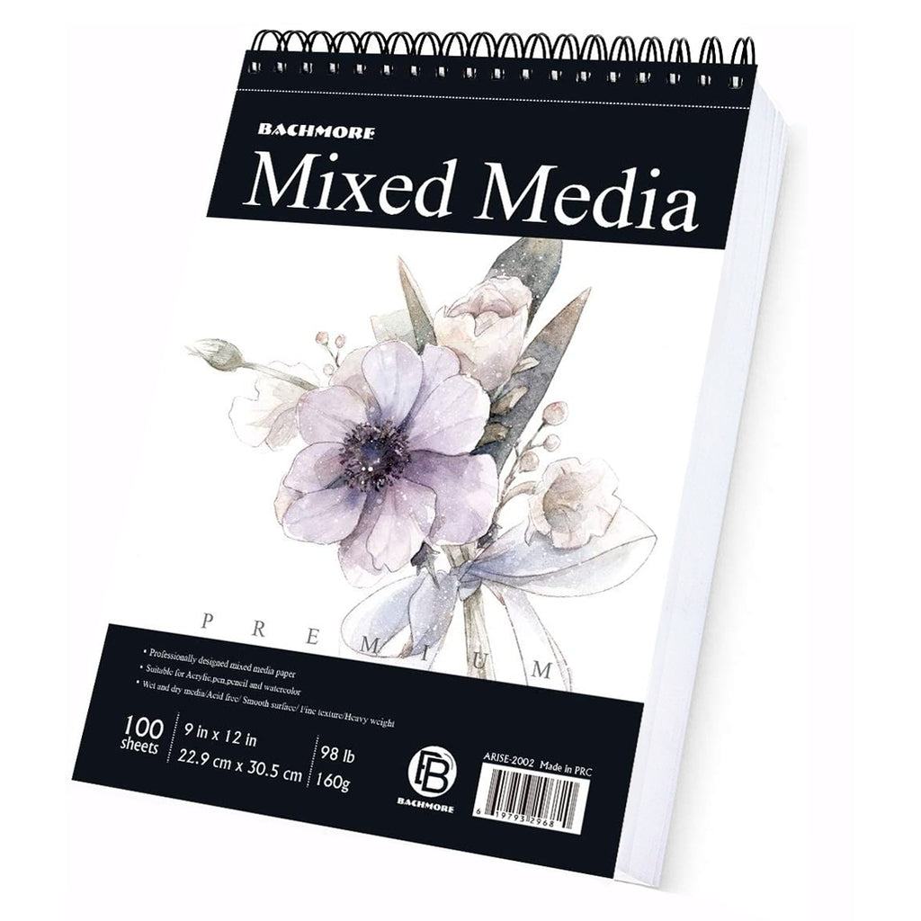 Drawing Pad Mixed Media 9X12, 98lb ,100 Sheets