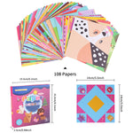 Origami Paper Craft Gift Box Set, 144 Sheets Double Sided 5.5''X5.5''