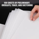 Bachmore 8.5x11 inches Tracing Pad, 75 Sheets 56 LB / 90 GSM