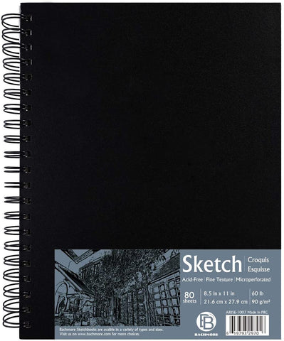 Beechmore Books Sketchbook - A4 Navy | Art Sketch Book with Vegan Leather Hardcover | Draw, Sketch, Paint, Scrapbook | Thick Paper 160gsm Pad