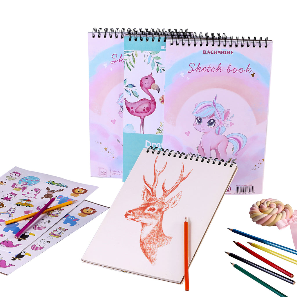 sketchbook new year for kids blank paper sketchbook new year for kids blank  paper for drawing ,sketch, draw and paint set for kids 4-6: 8.5 x 11 Inch  110 pages glossy cover